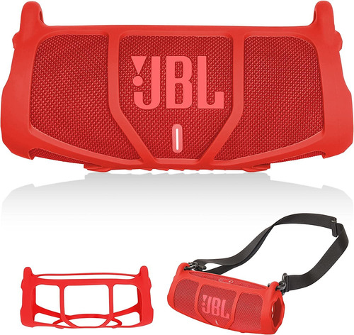 Funda De Silicona Para Altavoz Jbl Charge 5 - Rojo