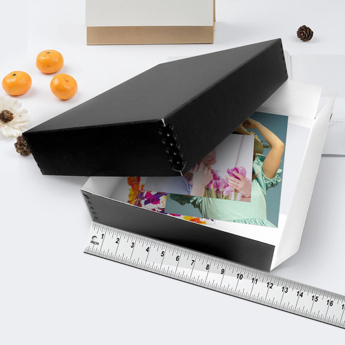 Caja De Archivo 28 X 355 X 76 Cm, Borde Metálico, Negro