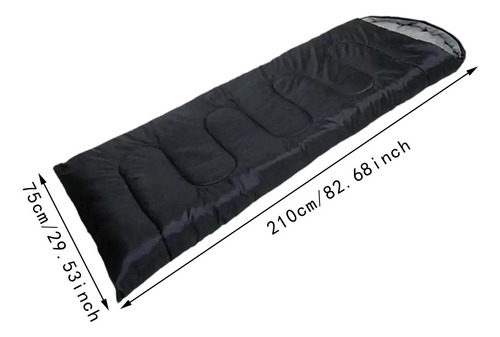 Saco De Dormir Para Clima Frío, Ligero, 1,8 Kilos Negro