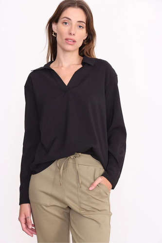 Blusa Mujer Lisa Bordada Escote En V Lara Yagmour