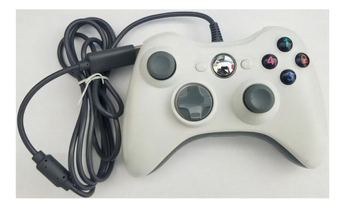 Control Joystick Usb Alambrico Compatible Con Xbox 360 Y Pc Color Blanco