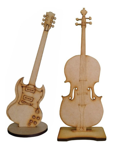 12 Figuras Guitarra 13 Chelos 45 Cm Y Un Chelo 85 Cms. Mdf