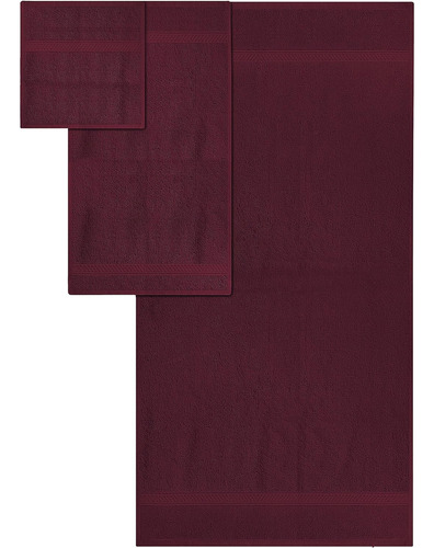 Utopia Towels - Juego De Toallas De 8 Color Borgoña