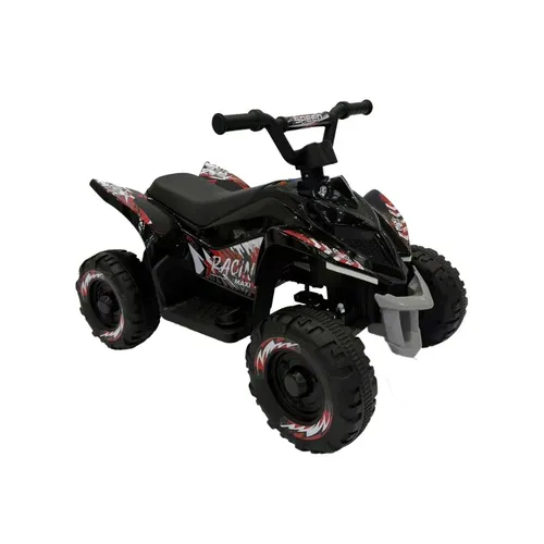 Mini Quadriciclo Elétrico Infantil Bateria 6v Marcha Frente Ré Som e Led Adventure Maxi Toys - Preto