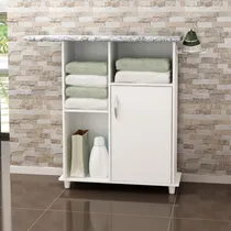 Comprar Mueble Para Planchar Con Puerta Y Porta Percha Blanco Floreado