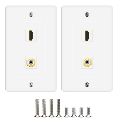 Moaveq Placas De Pared Coaxiales Hdmi Con Conector Hdmi Keys