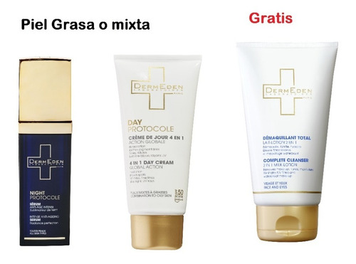 Kit Dermeden Antiedad Noche Y Dia Para Piel Grasa +regalo