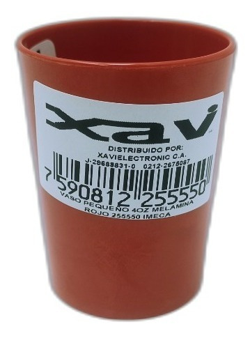 48 Vaso Pequeño 4oz Rojo Melamina 2 Imeca 8838 Xavi