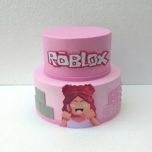 Bolo Fake ROBLOX menina  Elo7 Produtos Especiais