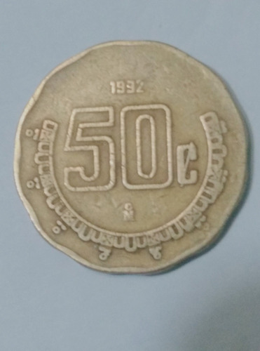 Moneda De 50 Centavos Con Error De Acuñacion 1992