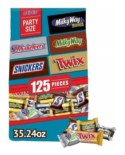 Chocolates Mars Minis Americanos Party Size Bolsa X 125 Uds