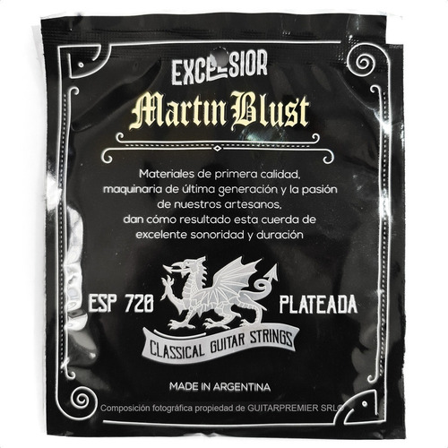 Imagen 2 de 10 de Encordado Guitarra Clasica Excelsior Martin Blust Esp720 Pro
