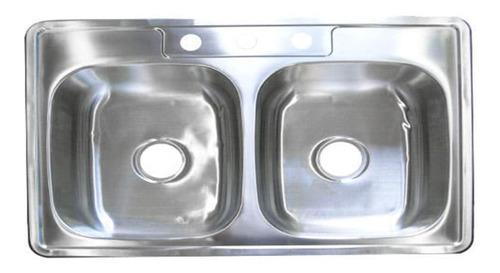 Fregadero Doble Tina Acero Inox 84 X 56 X 13.5 Cm Calibre 23