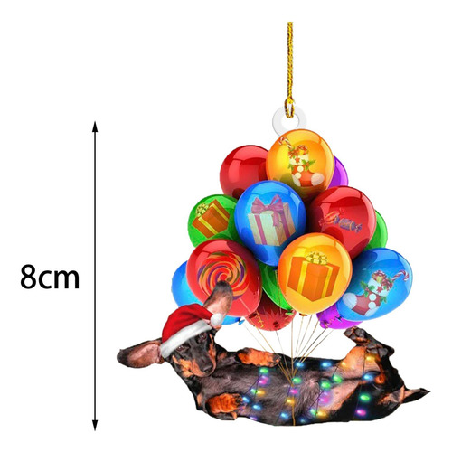 3 Adorno De Navidad Para Perro Salchicha, Decoración Estilo
