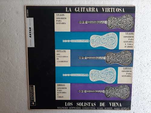 Disco Lp La Guitarra Virtuosa / Los Solistas De Viena 