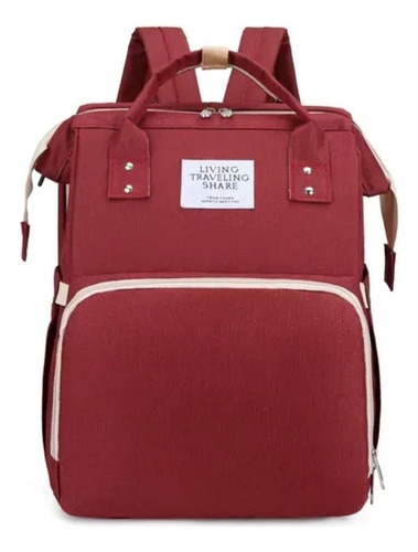 Mochila Maternidade Bolsa Berço Caminha Térmica Moisés Top Cor Vermelho