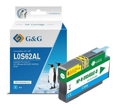 Cartridge G&g Gh-954xl Cyan (hp 954xl)