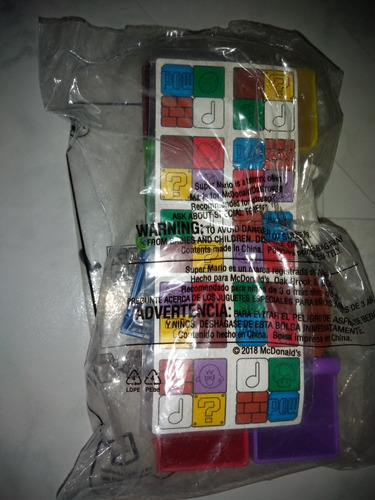 Mcdonald's Juguete Happy Meal Super Mario Bros Puzzle Cube