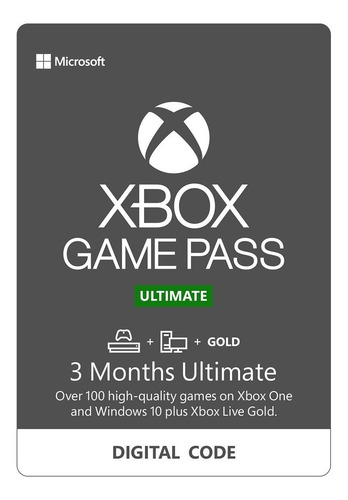 Xbox Game Pass Ultimate: Tarjeta De 3 Meses Xbox One/360