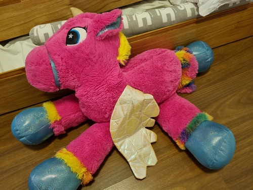 Peluche Unicornio Gigante Rosa Chicle (Usado)