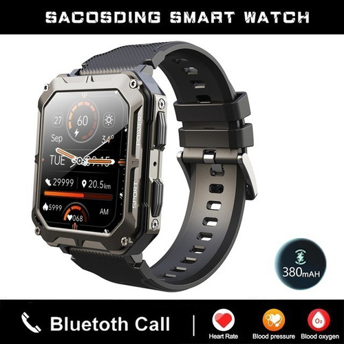 Reloj Inteligen Hombre Smartwatch Deportivo Ip68 Impermeable