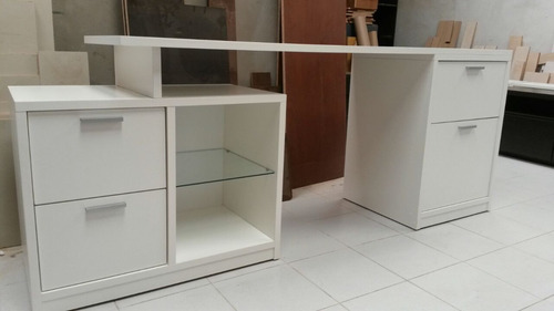 Mesa Lcd Led Escritorio Mesa Auxiliar 4 Cajones Espesor 25mm