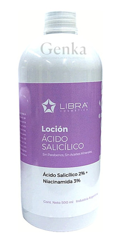 Locion Acido Salicillico 2% Niacinamida 3% X500ml Libra