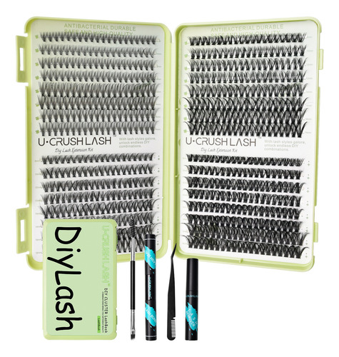 640 Racimos Kit De Pestañas Postizas Reutilizables 8-16mm