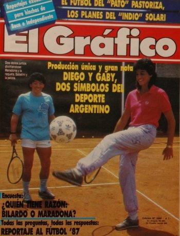 El Grafico 3560 Gran Nota Maradona Y Gabriela Sabatini