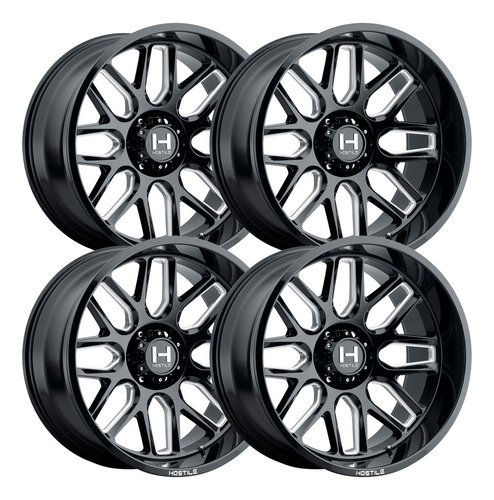 Rodas Hostile Vulcan H120 20x10 8x165.1 -19mm Preto Fresado