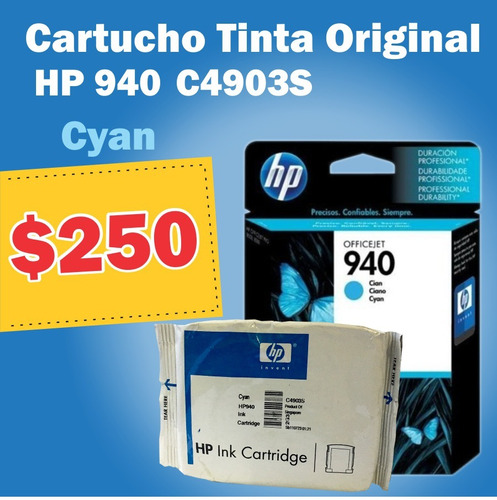 Cartucho Original Hp 940 Cyan $159 Oferta!!