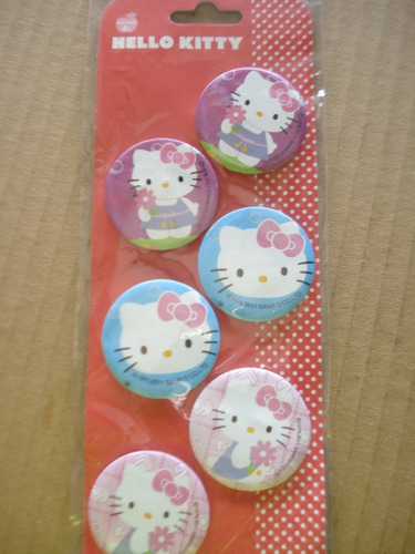 Set 6 Chapas Importadas Para Niñas De Hello Kitty Sanrio