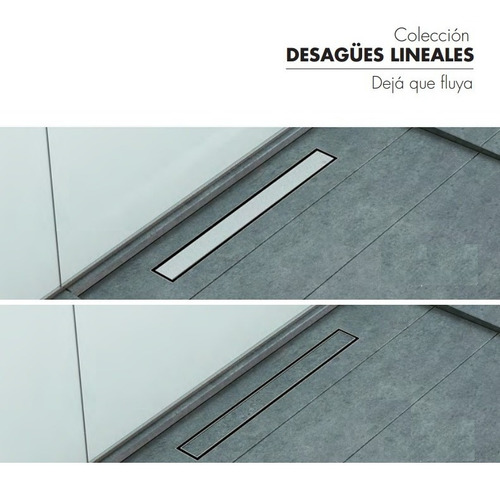 Imagen 4 de 6 de Desague Lineal Ducha Fv 60 Cm Acero Inox Vista Reversible