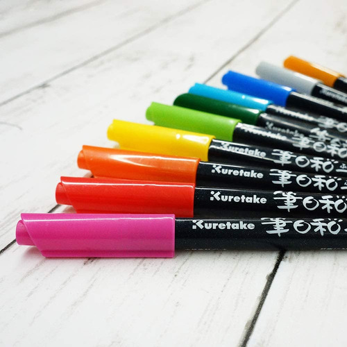 Marcador Fudebiyori Lettering Set 24 Colores Kuretake