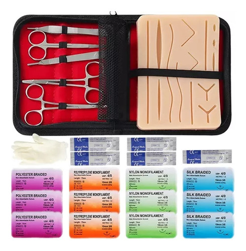 Blekrasi W10-197 Pad Práctica Sutura E Insiciones Kit Modelos Anatomico Kit De Sutura De Entrenamiento Para Estudiantes De Medicina