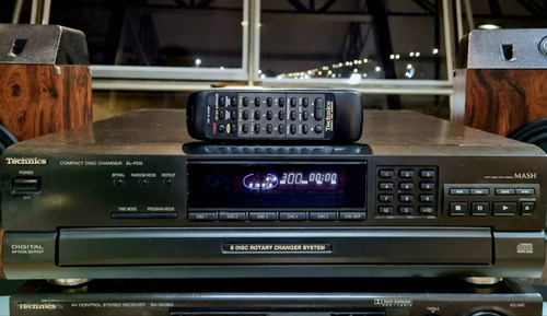 Compact Disc Player Technics Sl-pd5 Cd 5 Discos Cont Remoto (Usado)
