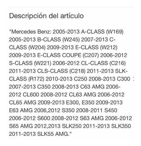 Sensor De Acercamiento Mercedes Benz A 212 542 00 18