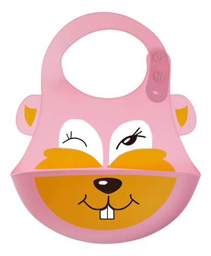 Babero de silicona para bebé Kababy Squirrel Cata-crumb