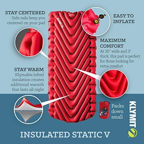 Static V Luxe Colchoneta Dormir, Extra Ancha (30 Pulgad...