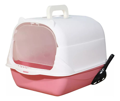 Cat Litter Box With Lid Pink Handheld Toilet