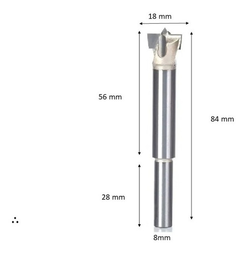 Imagem 2 de 3 de Broca Forstner 18mm P/ Dobradiça De Armário Liga Industrial