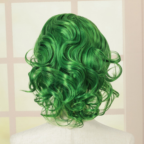Peluca corta de payaso verde Queentas MZFP14948K