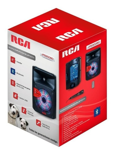 Bocina Rca Jps3008d 50w Bluetooth Recargable Con Fm Y Sd (Reacondicionado)