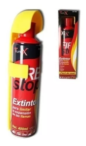 Extinguidor Recargable Color Rojo con Base para Uso Automotriz Tunix