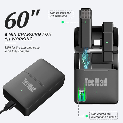 Microfono Lavalier Inalambrico Tecmad Para Android