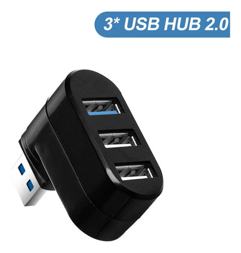 Hub Usb Hub Giratorio De 3 Puertos Usb 3.0 Usb 2.0 Giratorio