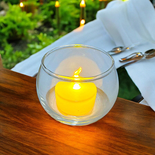 Vaso C Vela Led Luminaria De Mesa Decoração Romantica Festas