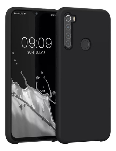 Carcasa Silicona Slim Antihuellas Para Xiaomi Redmi Note 8 Color Negro