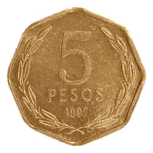 Chile 5 Pesos 1997 Sin Circular Km 232