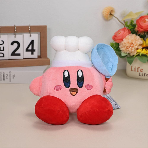 Juguete Peluche Kirby Chef Muñeco Rosa Cocinero 13 Cm Rosa